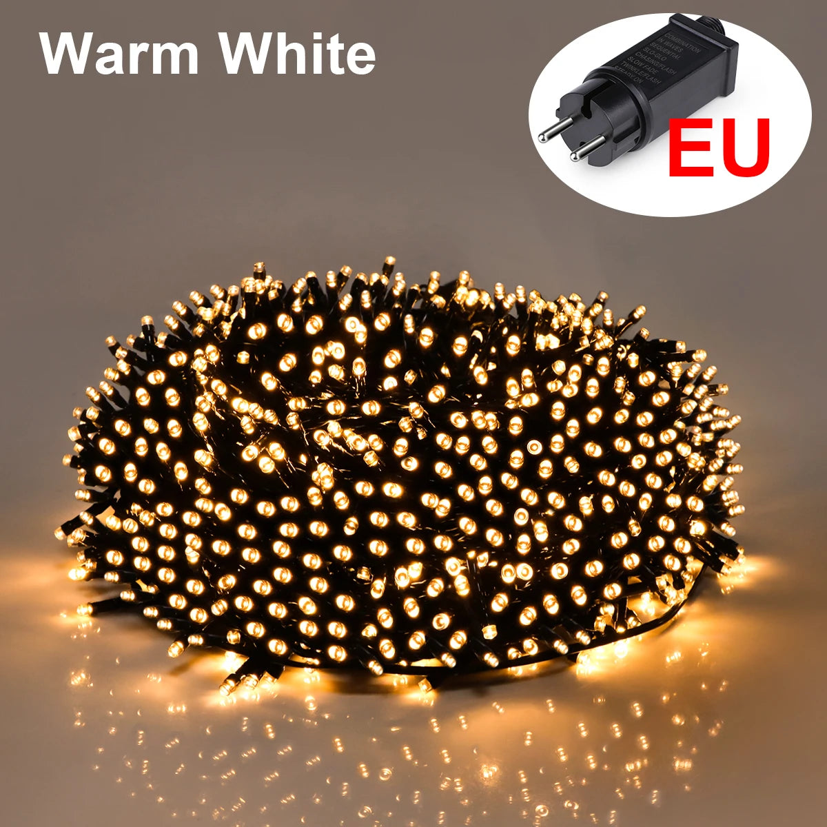 10M-100M Fairy Lights LED String Garland AC-Christmas Light Waterproof Outdoor Indoor For Tree Street Wedding Party 2026 Decoration
