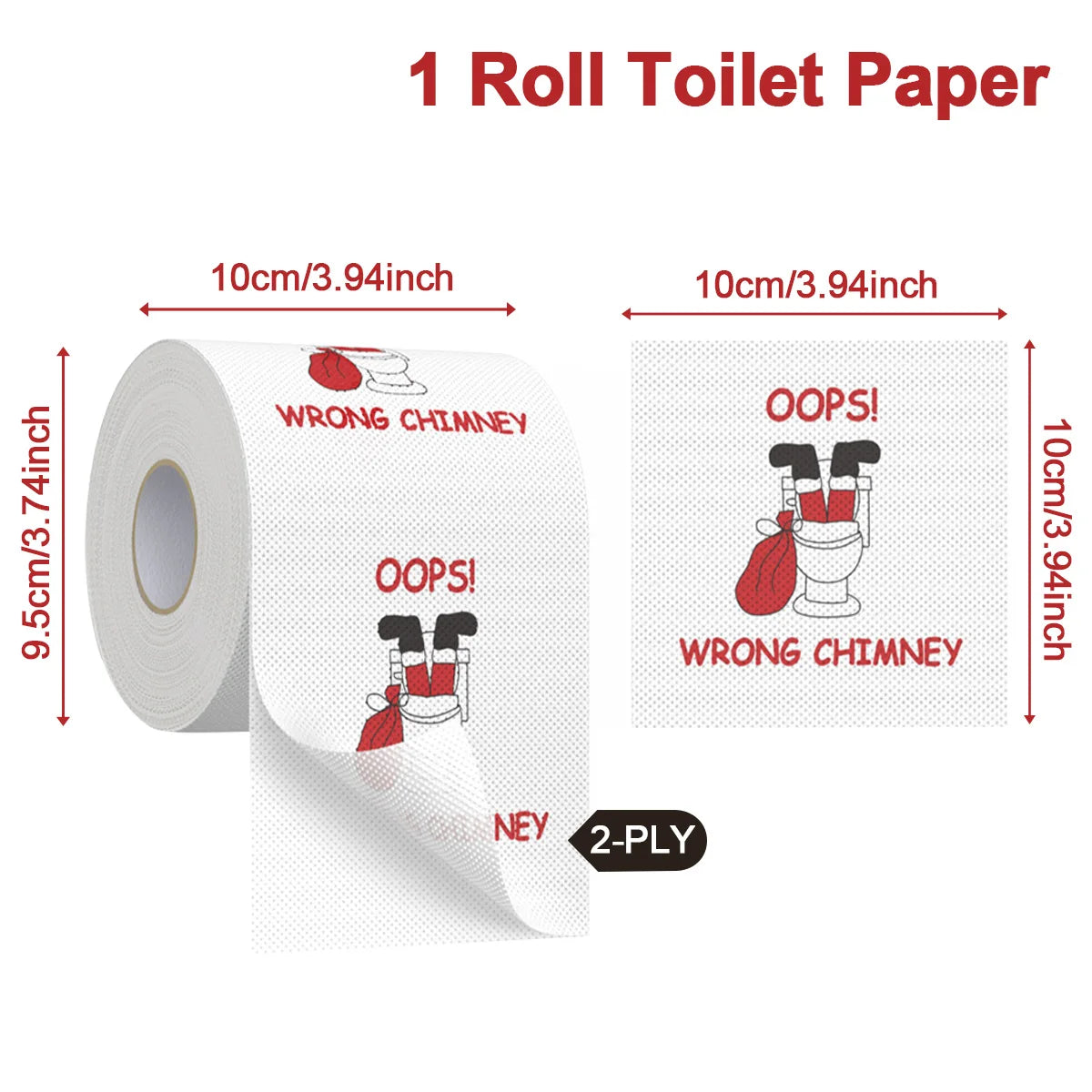 1-Christmas Toilet Roll Paper Happy 2026 New Year Christmas Supplies Xmas Tissue Roll Napkin Kitchen Tool Home Decoration New Year