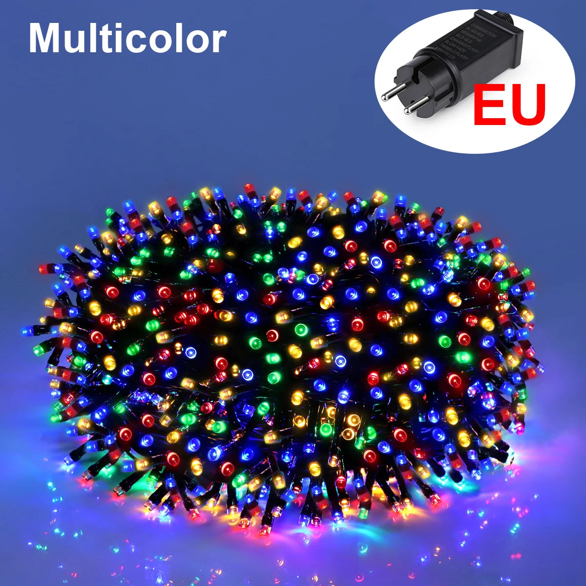 10M-100M Fairy Lights LED String Garland AC-Christmas Light Waterproof Outdoor Indoor For Tree Street Wedding Party 2026 Decoration