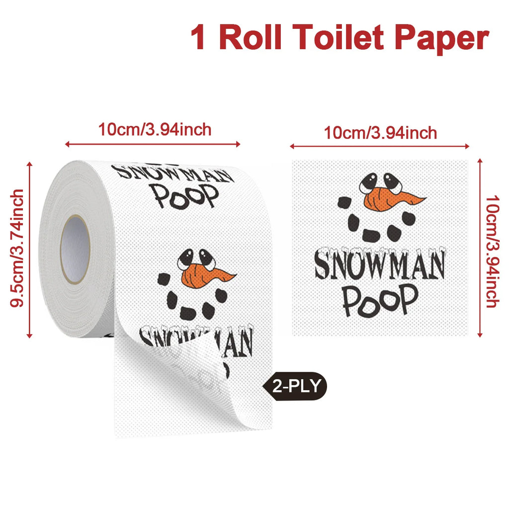 1-Christmas Toilet Roll Paper Happy 2026 New Year Christmas Supplies Xmas Tissue Roll Napkin Kitchen Tool Home Decoration New Year