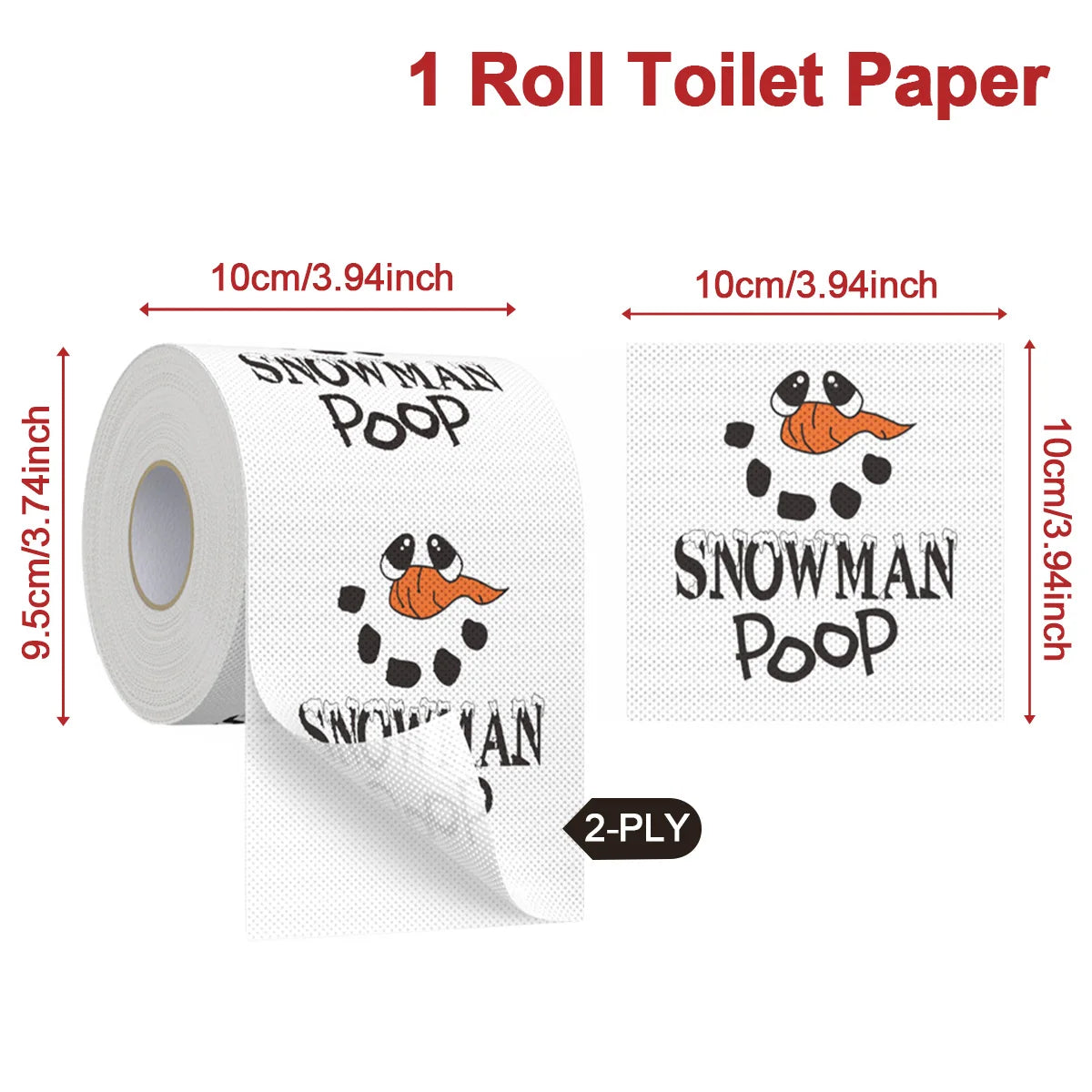 1-Christmas Toilet Roll Paper Happy 2026 New Year Christmas Supplies Xmas Tissue Roll Napkin Kitchen Tool Home Decoration New Year