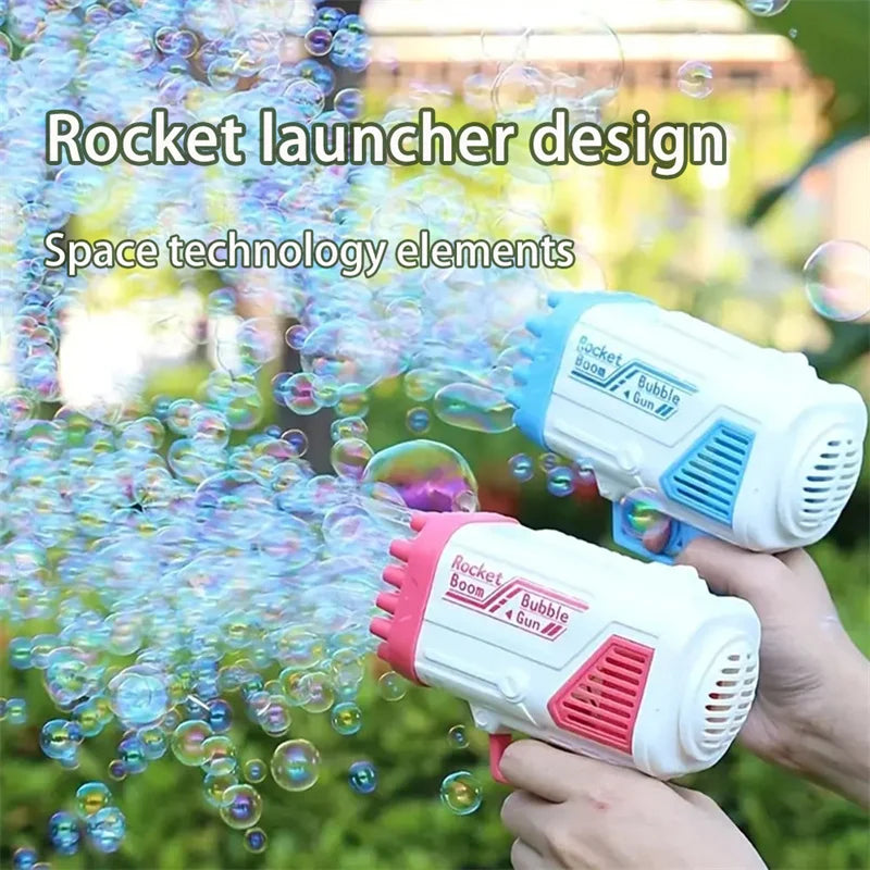 32-Hole Gatling Bubble Gun – Automatic Handheld Toy for Kids (No Batteries & Bubbles)