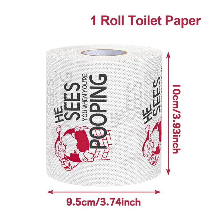 1-Christmas Toilet Roll Paper Happy 2026 New Year Christmas Supplies Xmas Tissue Roll Napkin Kitchen Tool Home Decoration New Year