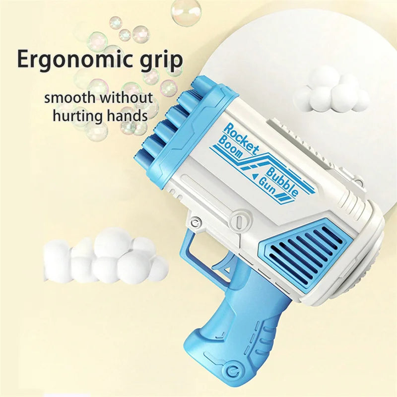 32-Hole Gatling Bubble Gun – Automatic Handheld Toy for Kids (No Batteries & Bubbles)