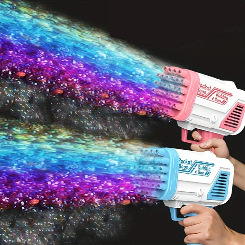 32-Hole Gatling Bubble Gun – Automatic Handheld Toy for Kids (No Batteries & Bubbles)