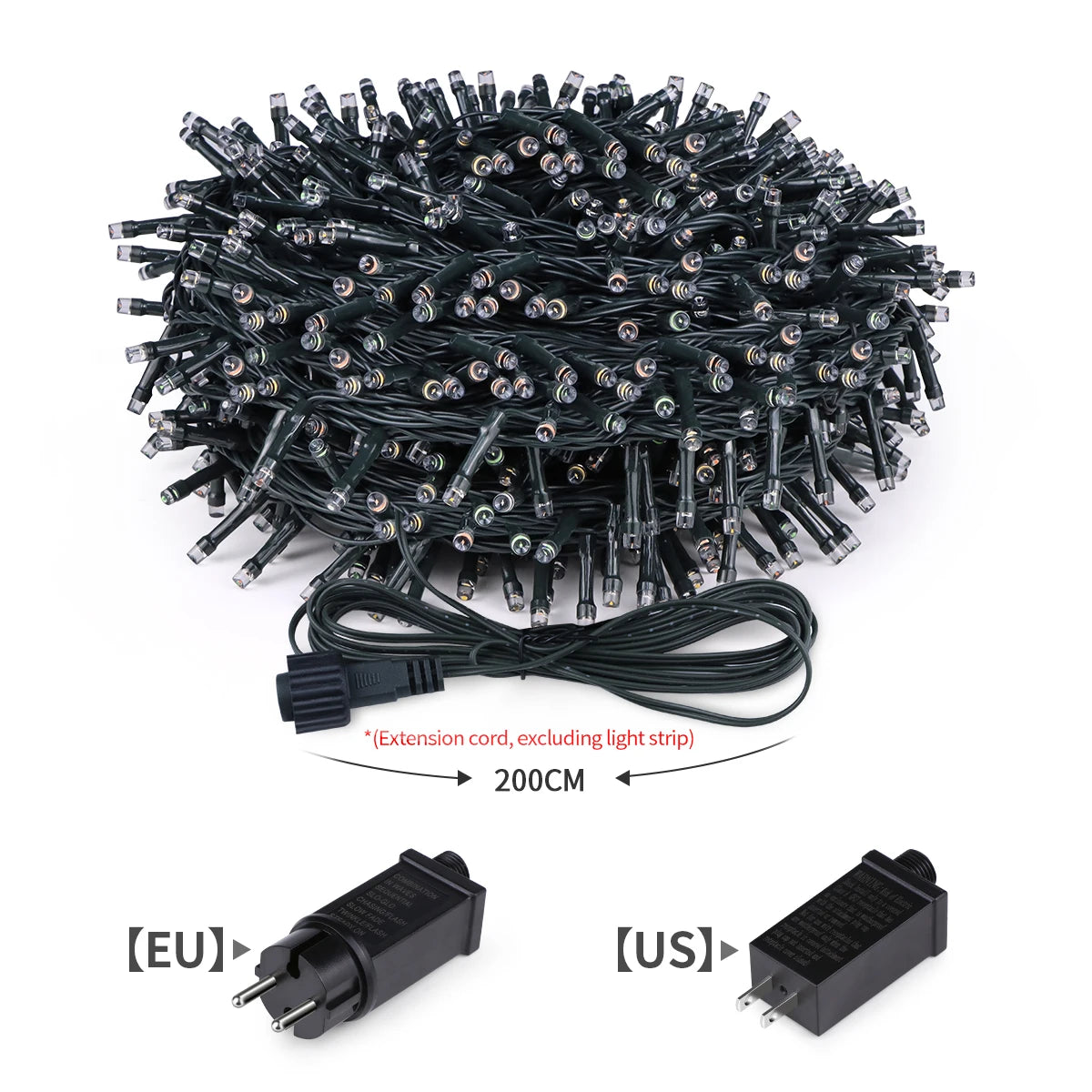 10M-100M Fairy Lights LED String Garland AC-Christmas Light Waterproof Outdoor Indoor For Tree Street Wedding Party 2026 Decoration