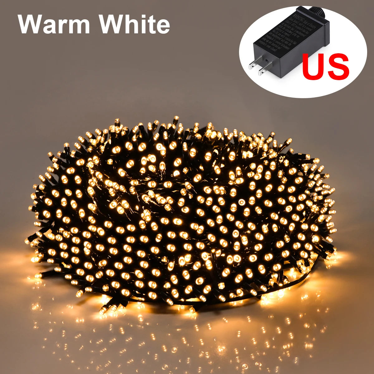 10M-100M Fairy Lights LED String Garland AC-Christmas Light Waterproof Outdoor Indoor For Tree Street Wedding Party 2026 Decoration
