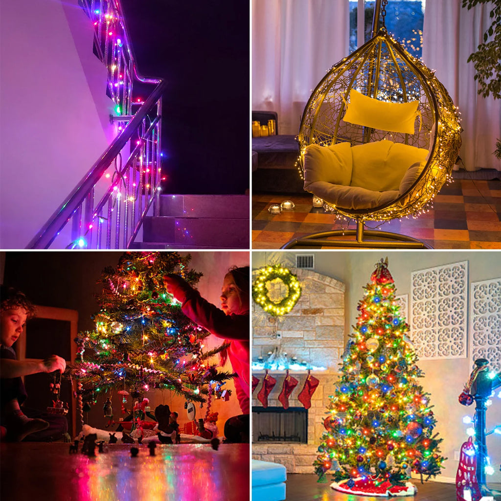 10M-100M Fairy Lights LED String Garland AC-Christmas Light Waterproof Outdoor Indoor For Tree Street Wedding Party 2026 Decoration